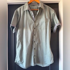 Men's Olive Casual Button Down Shirt